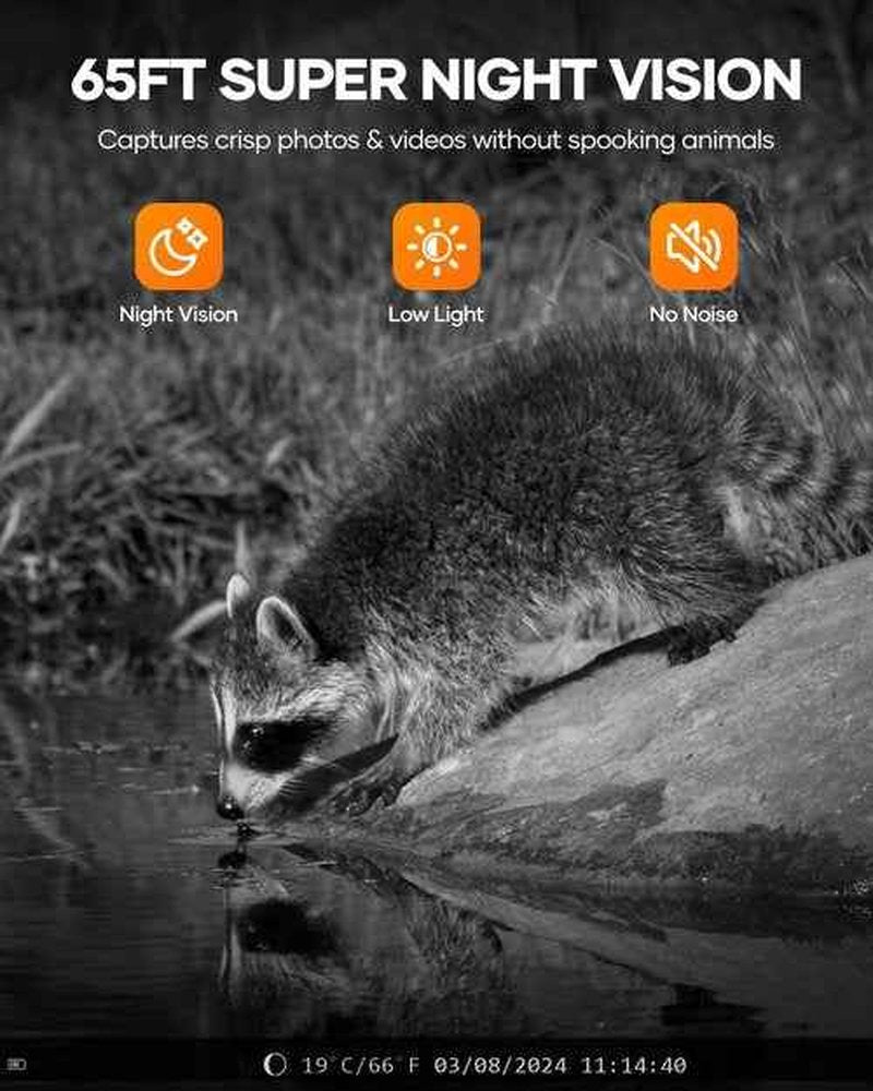 Assark Solar Trail Camera 48MP 30FPS, WiFi Bluetooth Game Camera with Motion Activated 0.2s Trigger, Night Vision Motion Activated IP66 Waterproof for Wildlife Scouting with 32GB Micro SD Card