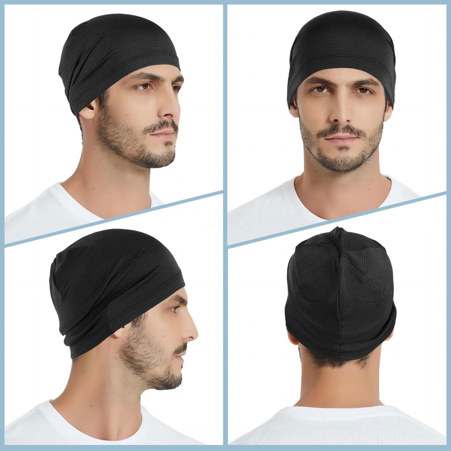 WTACTFUL 2-Pack Cooling Skull Cap Breathable Mesh for Men Women