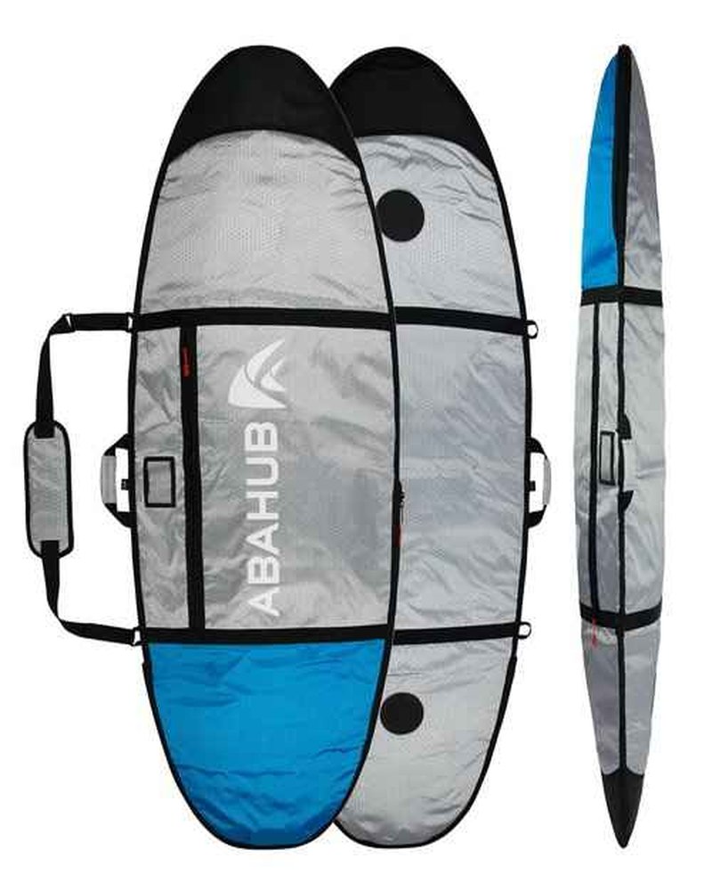 Abahub Premium 7'0 x 24 Surfboard Travel Bag, Foam Padded Surf Board Cover, Mini Mal Funboard Carry Bags for Surfing, Outdoor, Airplane, Car, Truck, Blue