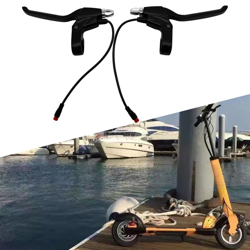 Zreneyfex 108PDD Ebike Brake Lever Set 2 Pin Male Brake Levers, Left and Right Power Off Handle Accessories for Electric Bike