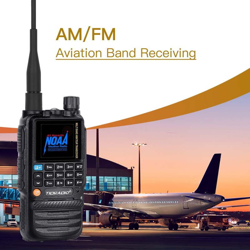 TIDRADIO TD-H3 GMRS Radio Handheld Long Range,Multi-Band Receiving Two-Way Radio,USB-C Programming & Charging,2500mAh Battery,AM/FM Reception,NOAA VOX SCAN,Walkie Talkie with Earpiece & 771 Antenna