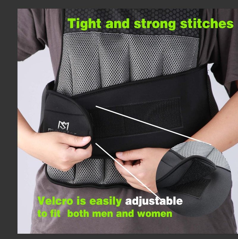 MOVSTAR Adjustable Weighted Vest Women Men with Reflective Design 10lbs,20lbs Workout Vest for Strength Training, Walking, Jogging, Weightlifting, Running Men Women