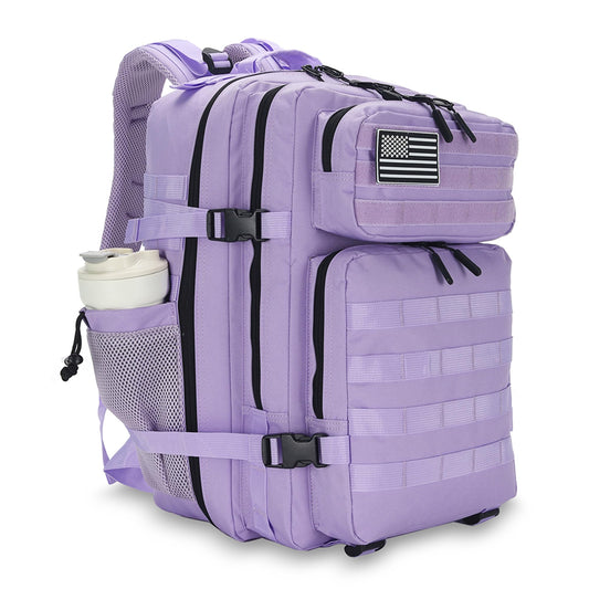 Lovelinks21 45L Tactical Assault Backpack 3 day assault pack with Molle Waterproof backpack Rucksack for Tactical Backpacks (Light purple)