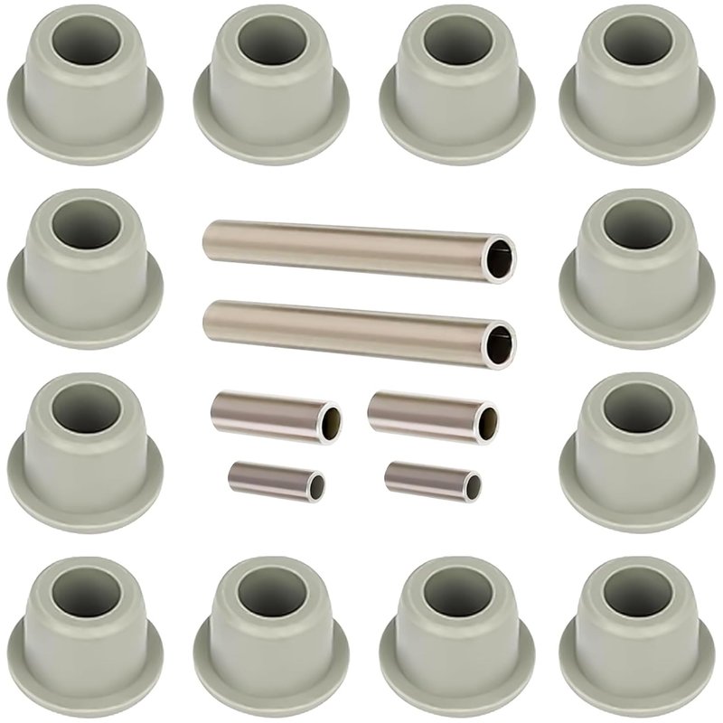 Huskey Club Car Precedent Front Lower Spring & Upper A-Arms Bushing Kits With 12X Urethane Bushings, 2X Sleeves For Front Spring, 2x Inner Rolled Sleeves and Two Outer Rolled for Upper A Arms