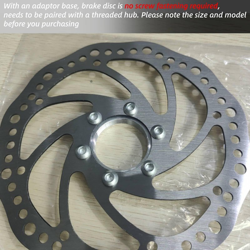Niiyen 160mm Bicycle Disc Brake Rotor Stainless Steel Bicycle Rotors Mountain Bike Flange Disc Brake Kit Threaded Hubs Brake Disc Rotor Flange Adapter with 6 Bolts