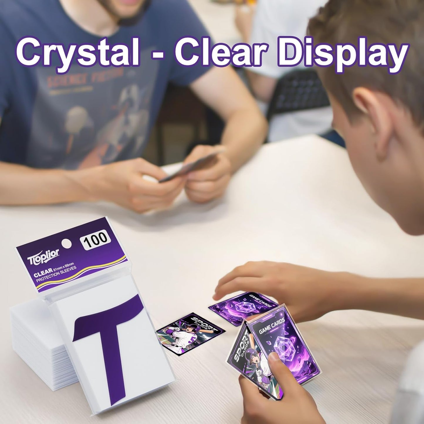 Clear Trading Card Sleeves - 200 Count Soft Plastic Protectors for MTG, TCG & Sports Cards | Standard Size