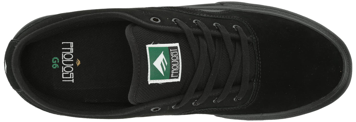 Emerica Provost G6 – Pro Skate Tech, Reinforced Build, Cushioned Feel, Everyday Wear Black/Black/Black