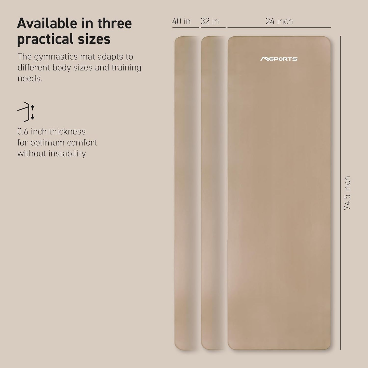 Yoga Mat - Premium Non-Slip Thick Exercise Mat for Home Workouts | Cushioned NBR Foam, Comfortable for Pilates & Stretching