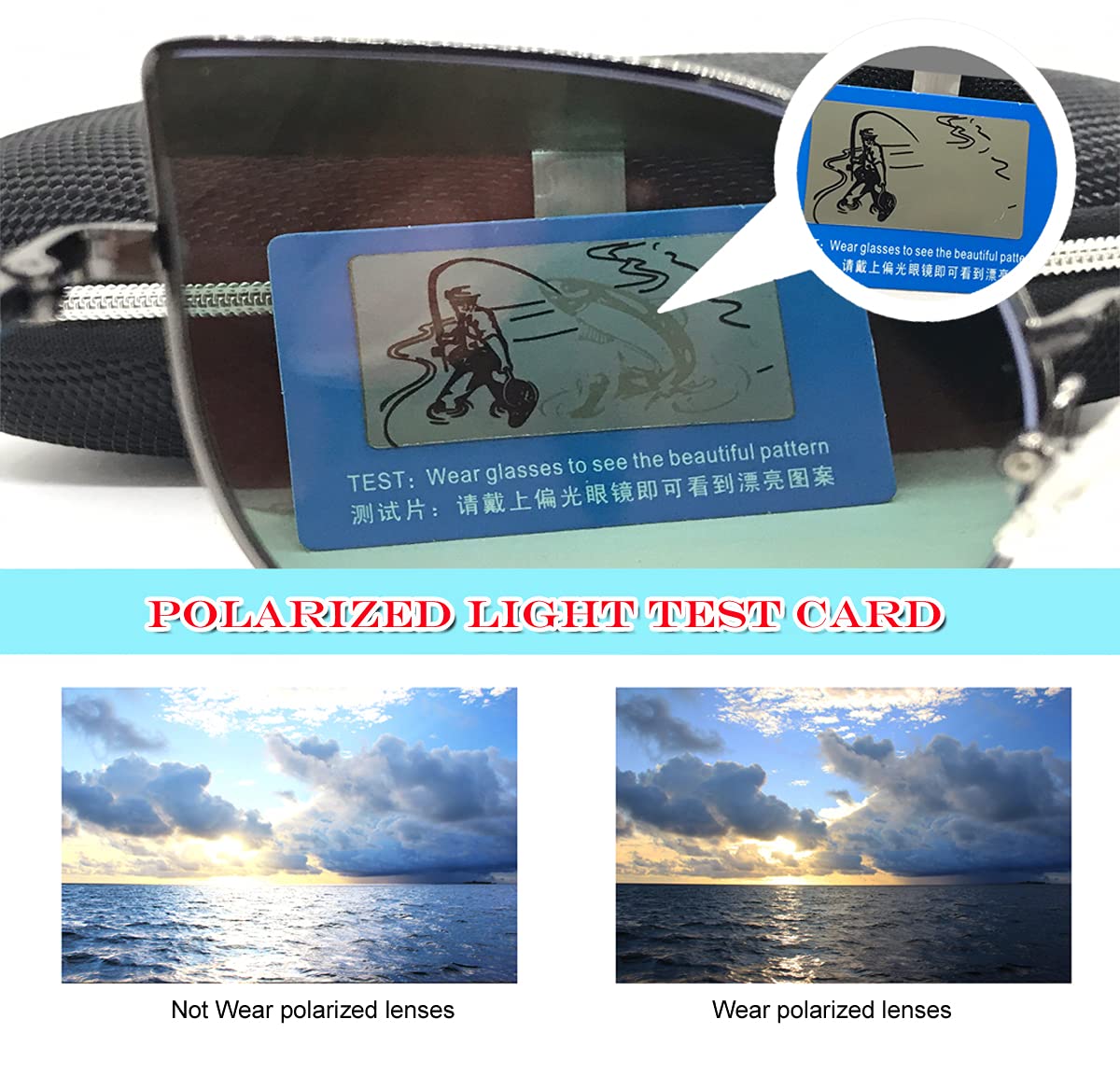 XII WY Polarized Clip-on Sunglasses Rimless Anti-Glare UV Protection