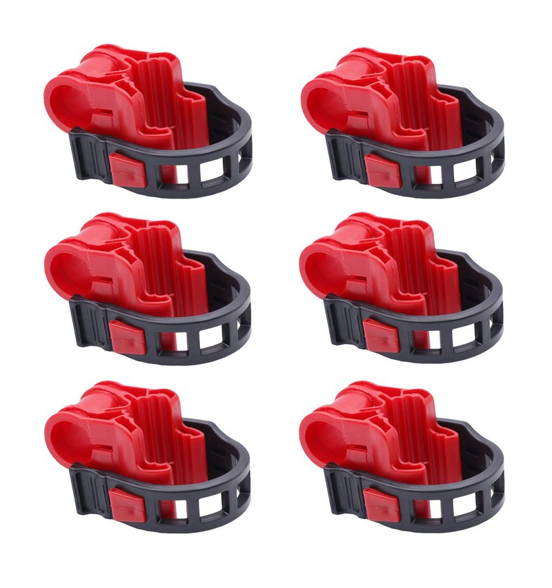 ASENDIWAY 6Pcs/Set Bike Rack Hitch Mount Bicycle Car Bike Rack Strap Replacement Cradles Cargo Carrier Spare Hooks with Rubber Straps Car Racks Accessories 1-1/4"&2" Truck Hitch Red&Black
