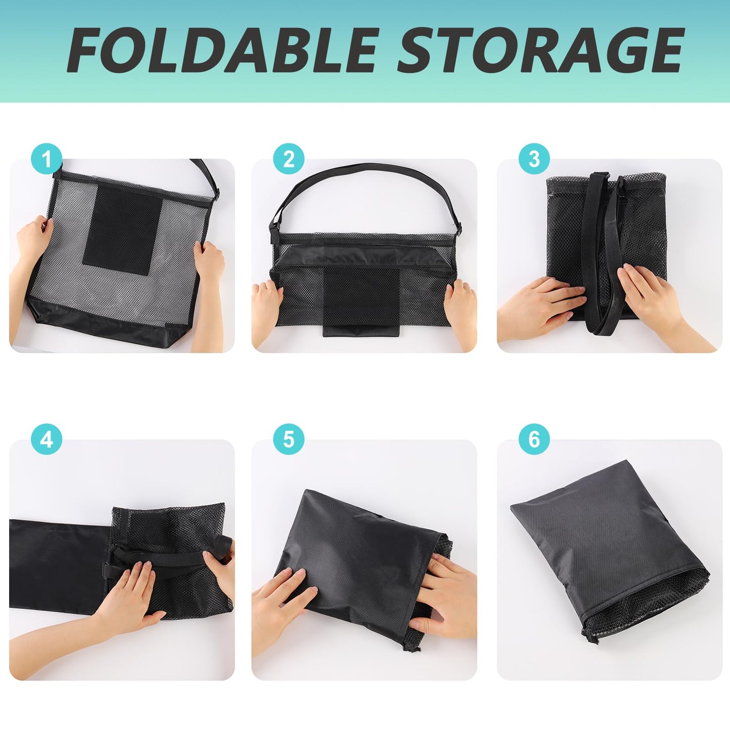 INKNOTE 2 Pcs Mushroom foraging bag with pockets Reusable mushroom hunting pouches Mesh bags Field harvest bags for Outdoor Mushroom Vegetables Fruit Picking,Black