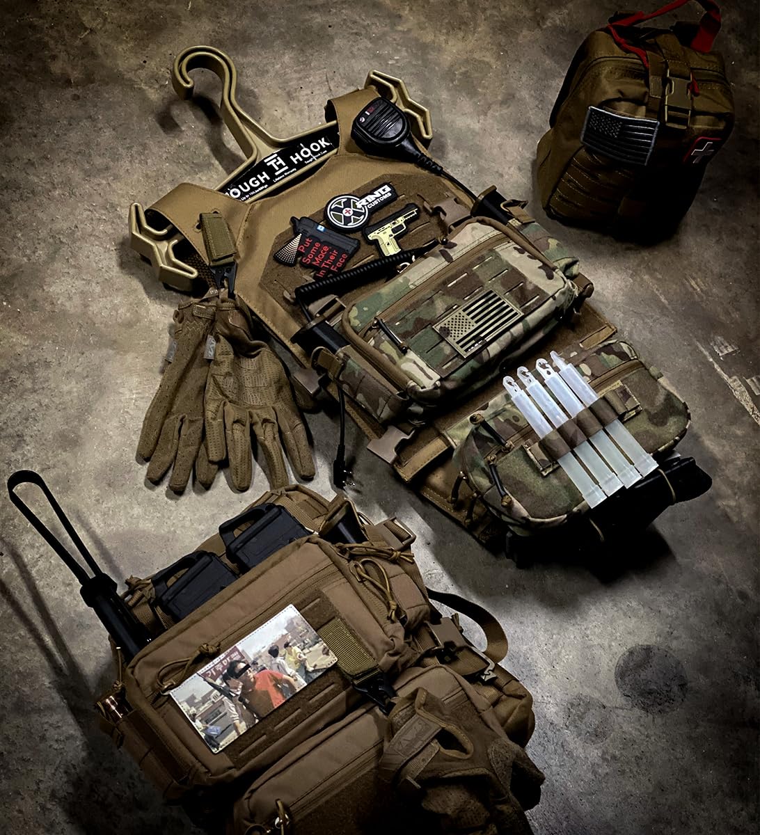 ACETAC S.O.P. Tactical Chest Rig with 5.56/7.62 Magazine Pouch Holder, Pistol Pouch, Wing Pouch, Molle Dangler Pouch