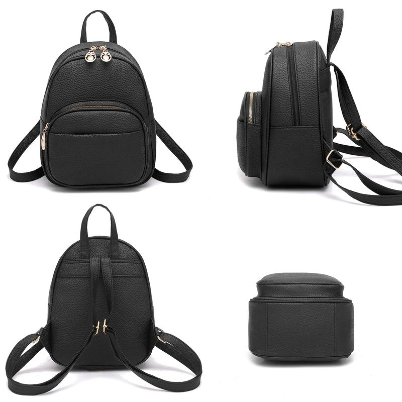 Barsine Mini Backpack for Women Girls Leather Backpacks Casual Small Daypack Shoulder Bag with Pockets