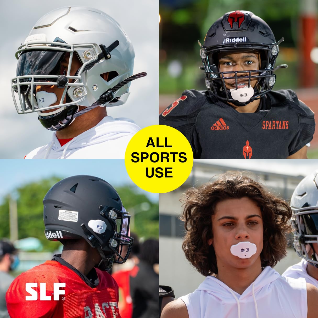 Football Mouth Guard – Lip Guard Football Mouthpiece with Strap – Breathable, Comfortable – Sleefs