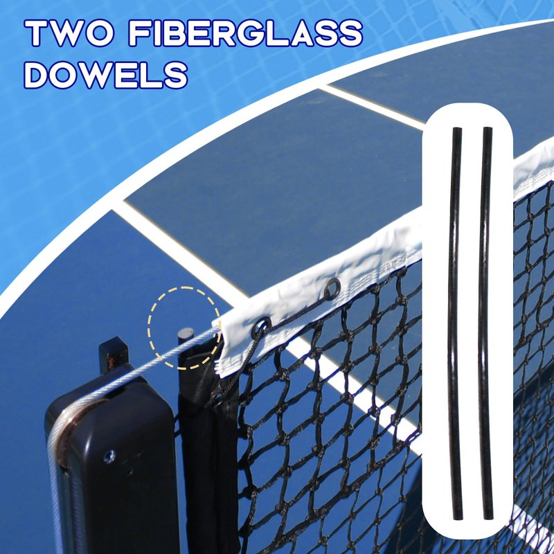 VANCL Double Tennis Net Outdoor Heavy Duty Replacement Net Professional Tennis Court Net Portable Double Tennis Net Nylon for Standard Tennis Courts