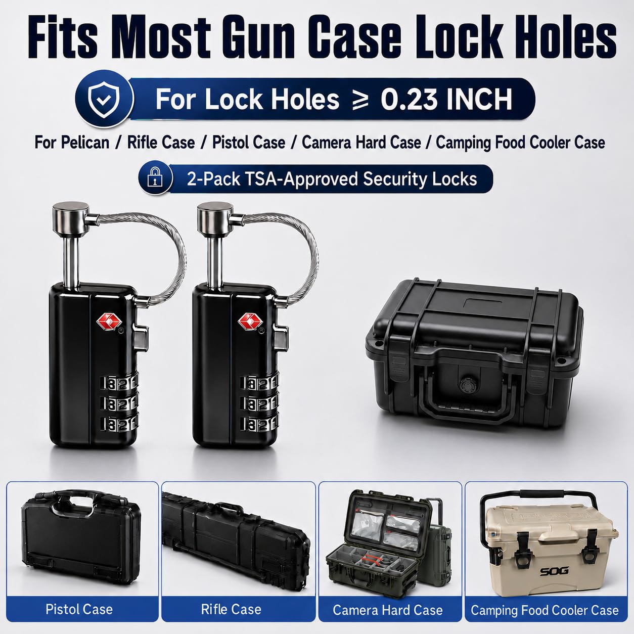 TSA Approved Gun Cases Lock (Pack 2)