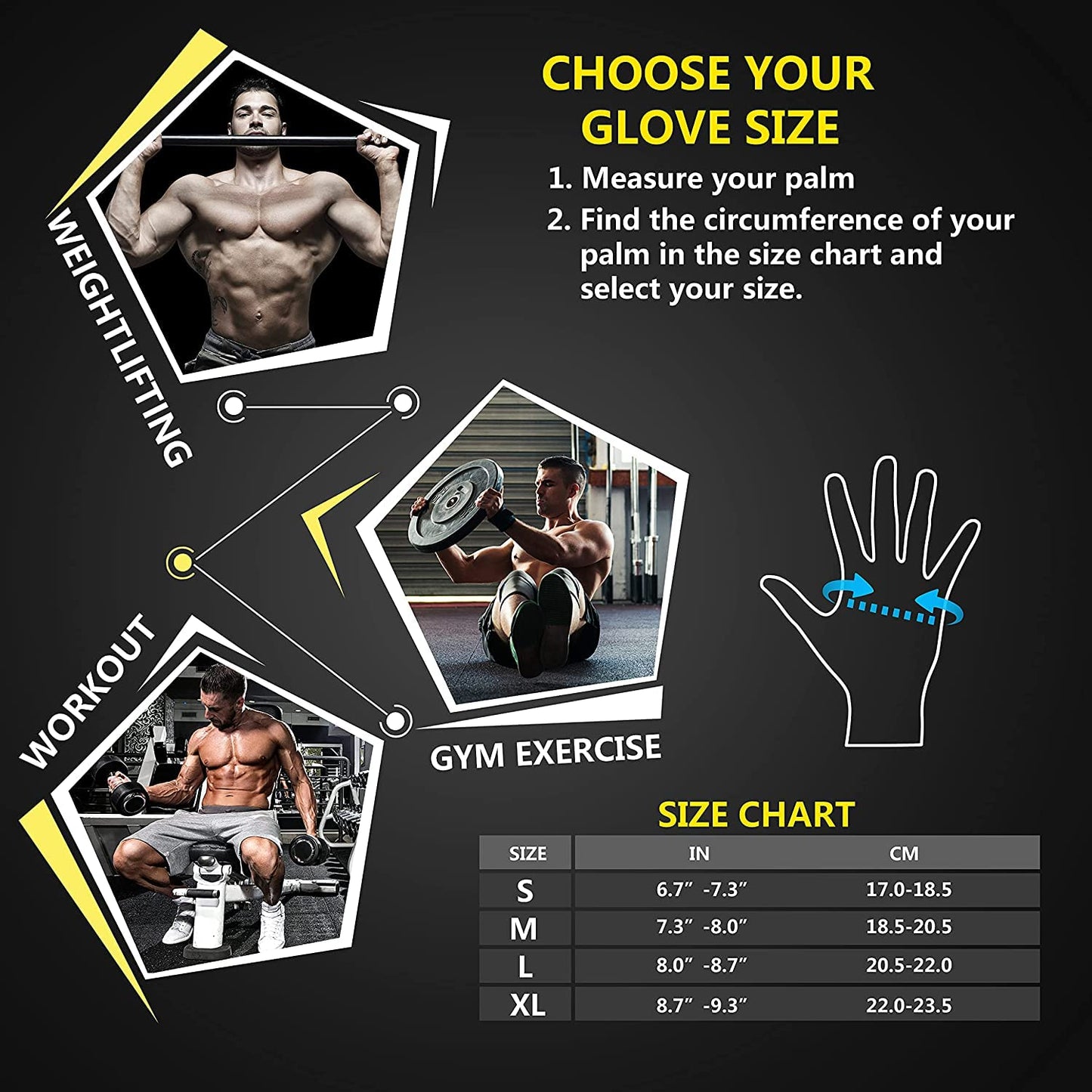 ihuan Workout Gloves for Men Full-Finger: Weight Lifting Gloves for Men, Gym Gloves with Wrist Straps, Lifting Gloves with Wrist Wrap Support, Full Hand Gloves for Weightlifting, Deadlift