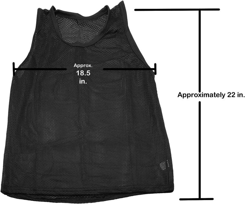 Scrimmage Training Vests for Soccer & Basketball - Durable, Lightweight | Available in 1, 6, 12, 24 Packs