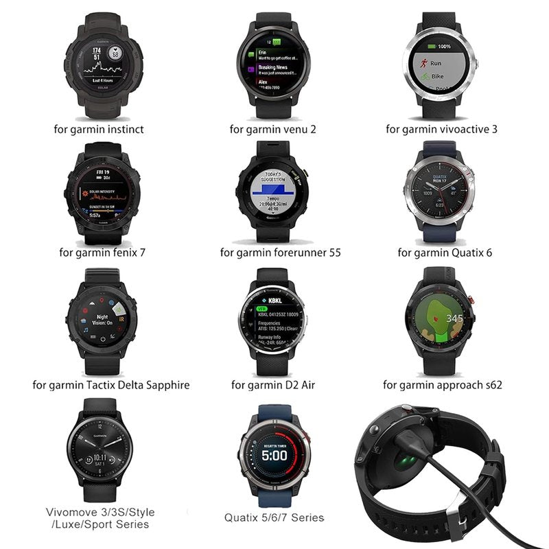 DIIMO Replacement Garmin Watch Charger for Garmin Fenix 8 7 7S 7X Pro 6 6S 6X Pro 5 5S 5X Plus, Approach S70,epix Gen 2,Instinct 2 3,tactix 7,Venu 3S,vivoactive 5 Smart Watch