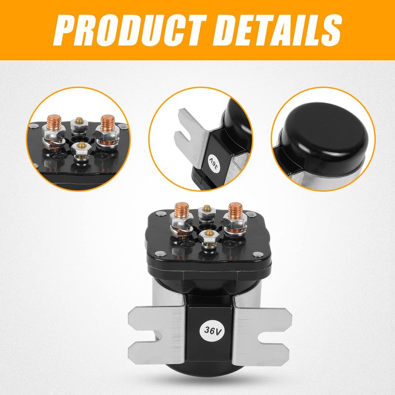 RANSOTO 36V 4 terminal Solenoid Compatible with 1989 - UP EZGO, Club Car DS, Columbia, Yamaha Electric G4 G8 G9 G11 G16 Golf Cart Replaces 20468G1