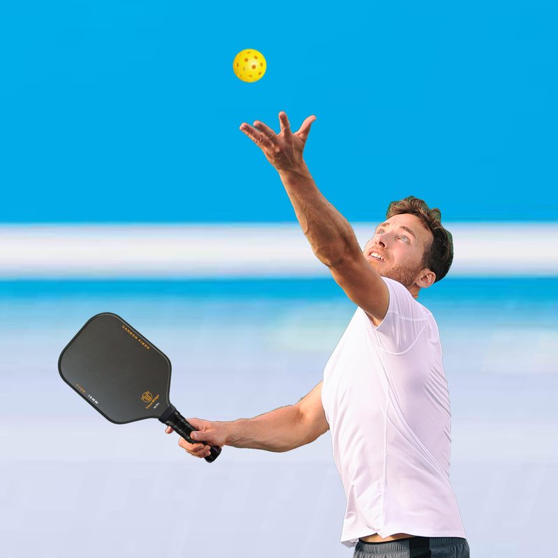 TitanEdge V6 Pro Pickleball Paddle – T700 Carbon Fiber Surface, Unibody Design,16mm Polypropylene Core, Lightweight Paddle for Power & Control, Durable Pickleball Racket for All Levels(Black)