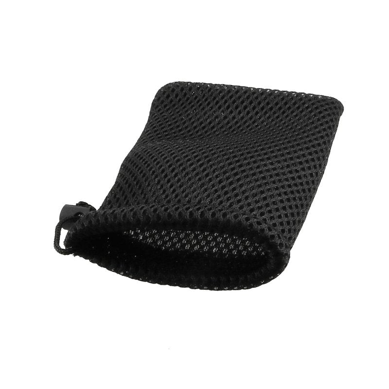 uxcell Nylon Mesh Drawstring Bag, 5 x 3.5 Inch Small Storage Pouch String Bags for Mini Stuff MP3 Charger Earphone Key, 3pcs Travel Kit Organizer for Lipstick Cosmetic Jewelry, Black