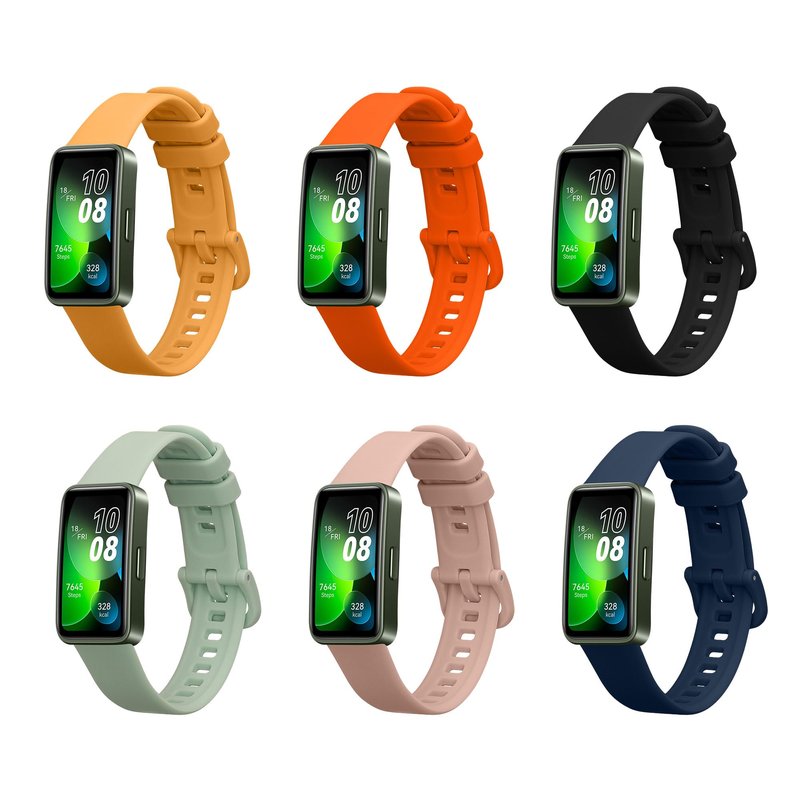 kwmobile Strap Set compatible with Huawei Band 10/9 / 8 Straps - 6x TPU Silicone Replacement Wristband - Multicolor