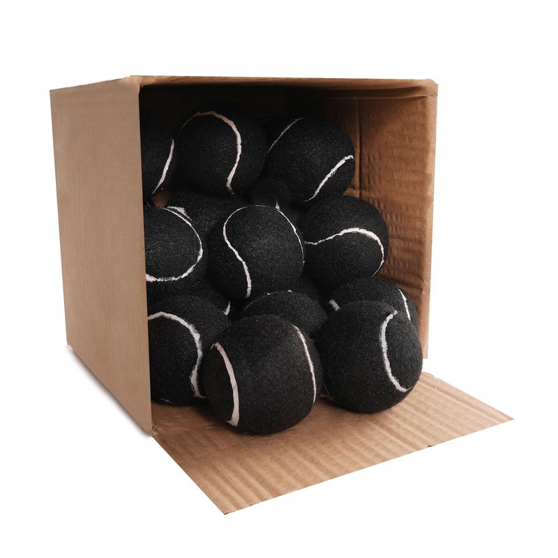 GKK 27 Pack Tennis Balls,Training Tennis Ball Pressure-Less Practising Bulk Tennis Balls for Youth/Beginners/Pet Dogs High Altitude Playing Balls (Black)