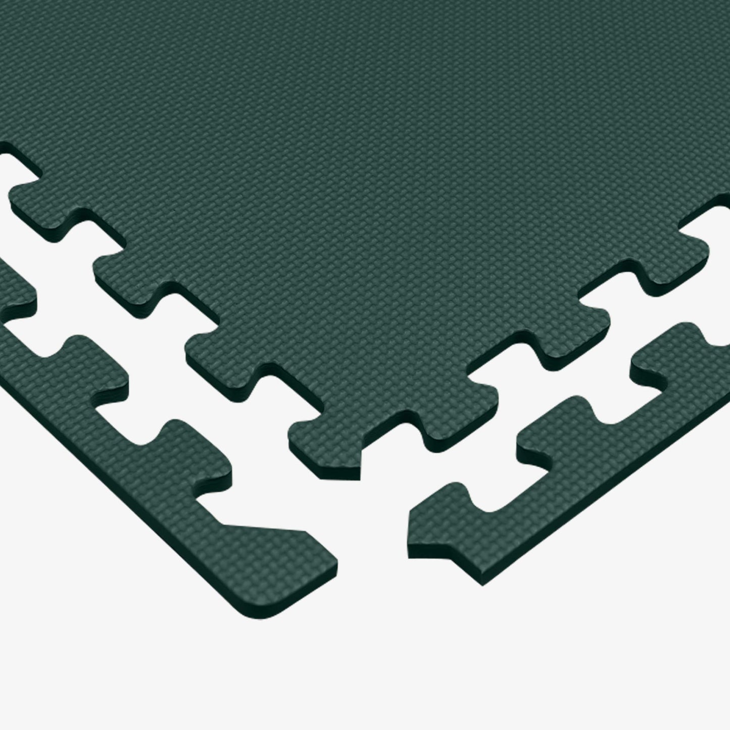 We Sell Mats 3/8 Inch Thick Multipurpose Exercise Floor Mat with EVA Foam, Interlocking Tiles, Anti-Fatigue for Home, or Gym, Hunter Green, 48 Sq Ft