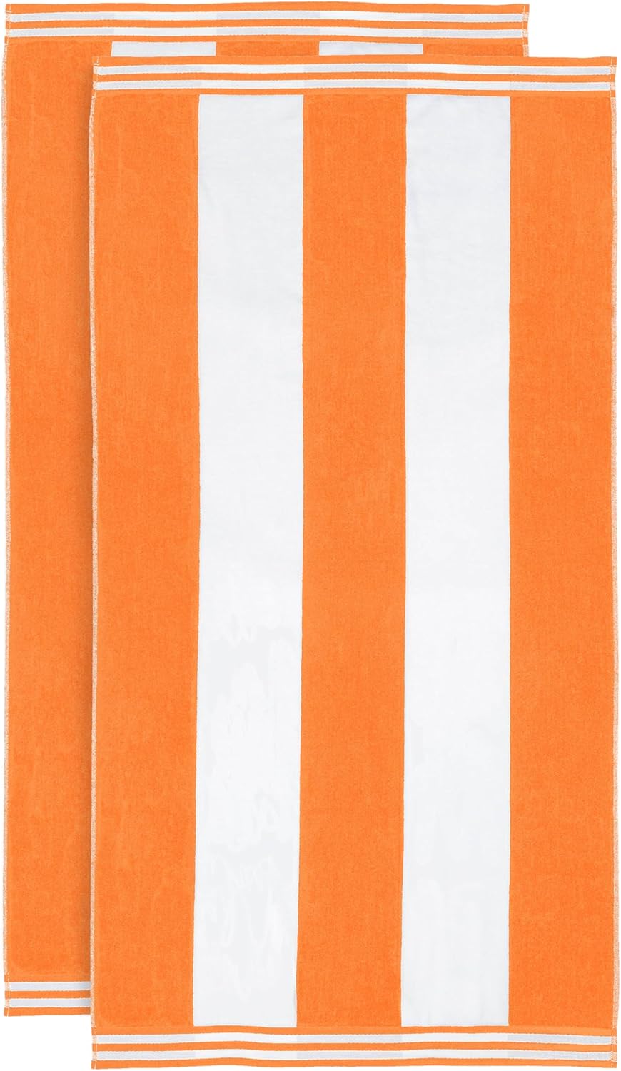 Oversized Beach Towel Set - Soft Orange Cotton Towels for Ultimate Comfort | 2-Pack