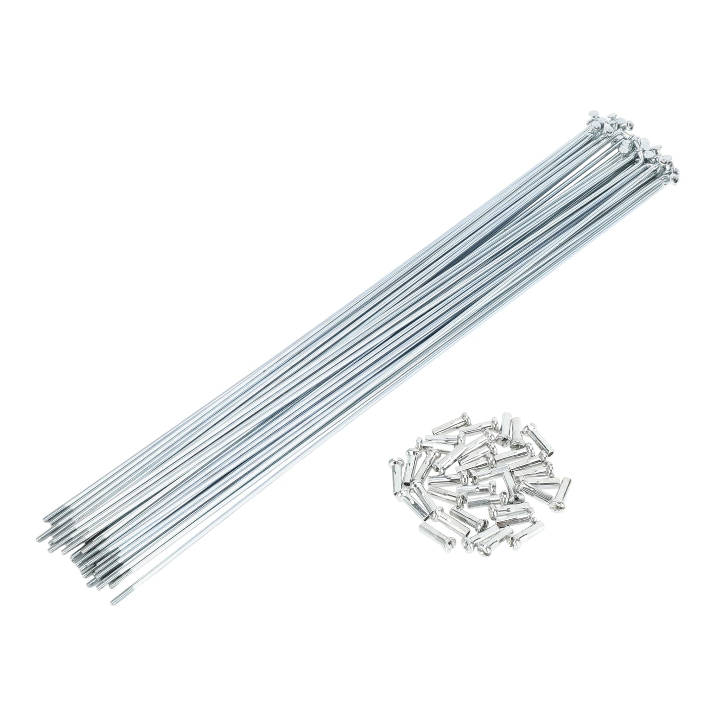 TUCKBOLD Bicycle Spokes Bike Wheel Spokes Silver Tone Nipple 1 Set 14G 265mm Length Carbon Steel Galvanized