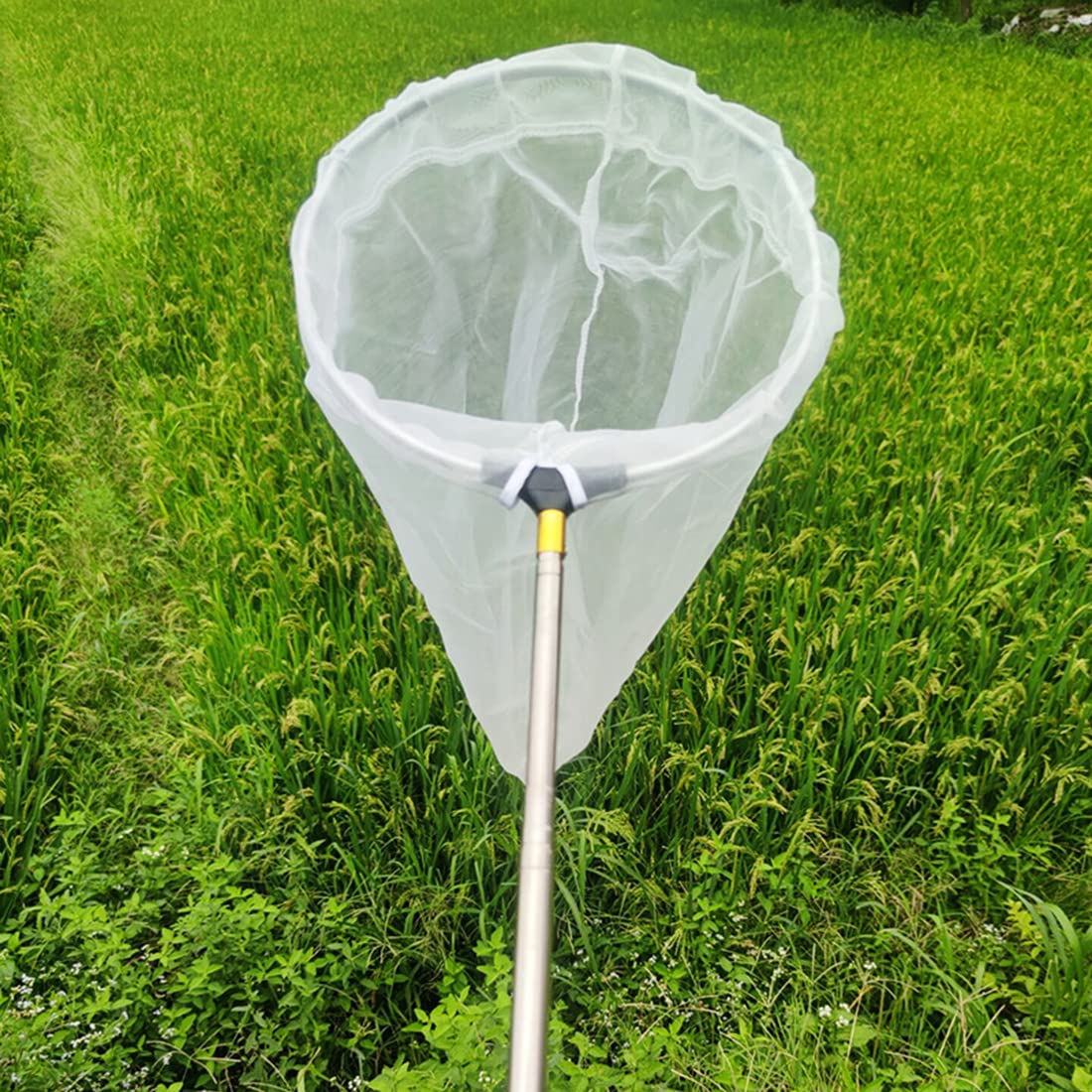 Telescopic Insect and Butterfly Net Catching Insects Bugs Fishing Nets, Stainless Steel Handle Extends from 15 Inches to 59 Inches