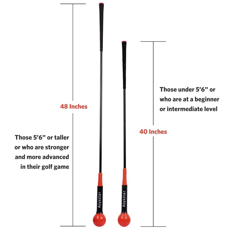 Asyxstar Golf Swing Trainer Aid - Power Flex Golf Swing Training aid for Strength and Tempo Golf Swing Speed Trainer Golf Training aid Golf Warm up Stick