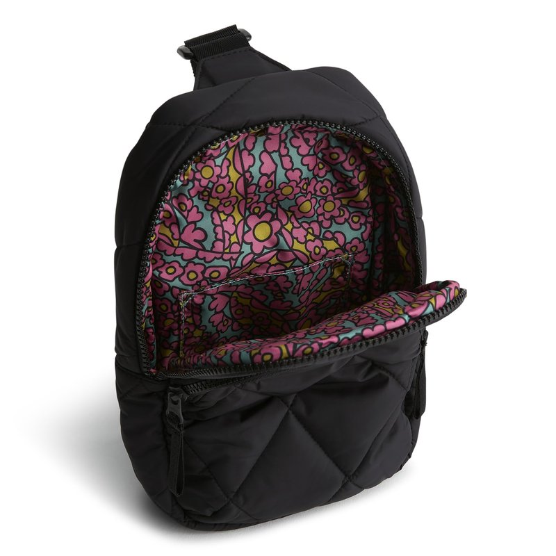 Vera Bradley Women's Featherweight Lorman Sling Backpack, Moonless Night, One Size