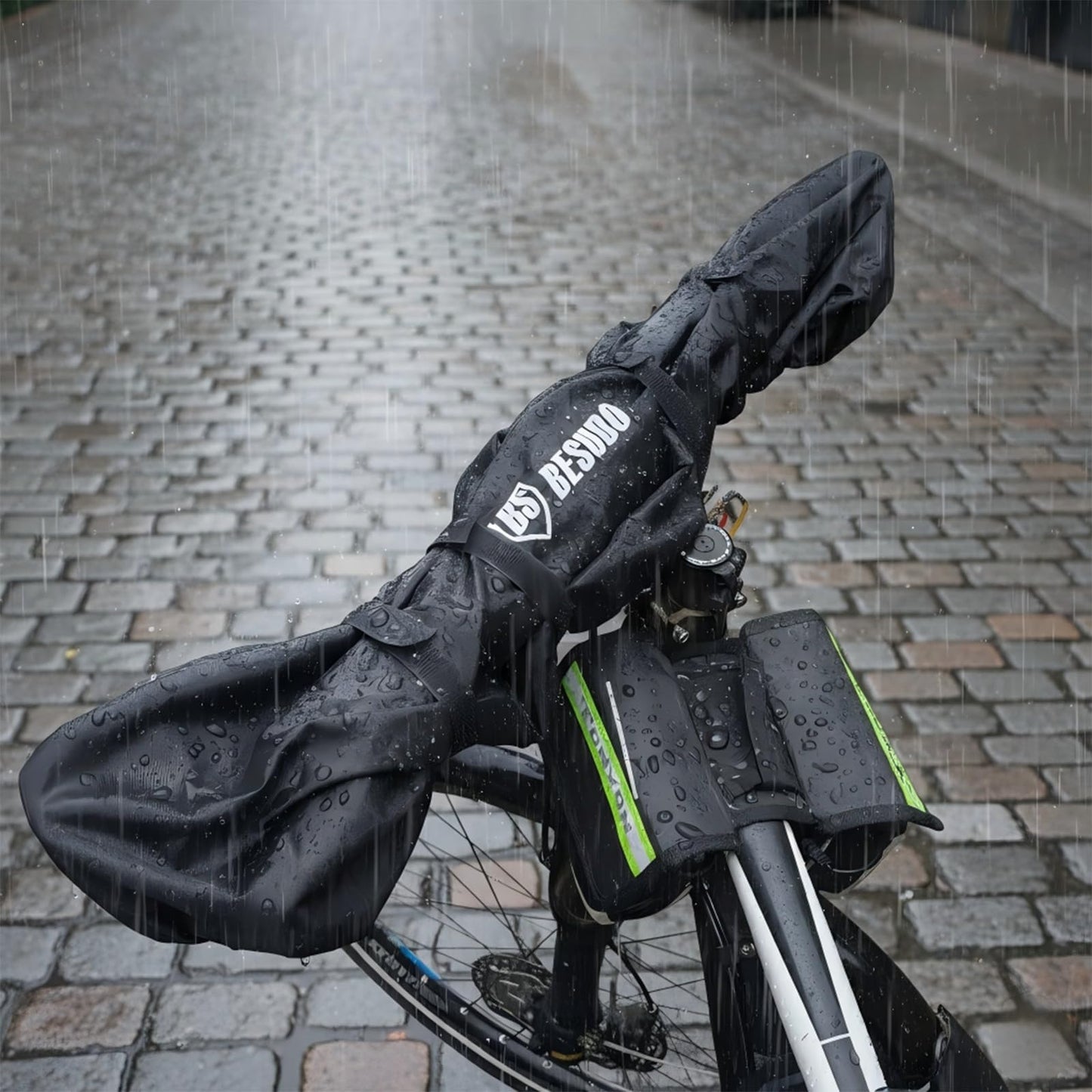 Besudo Handlebar Protective Cover Ebike - Waterproof Protective Transport Protection Rain Cover Bicycle for Rear Rack - E-Bike Accessories