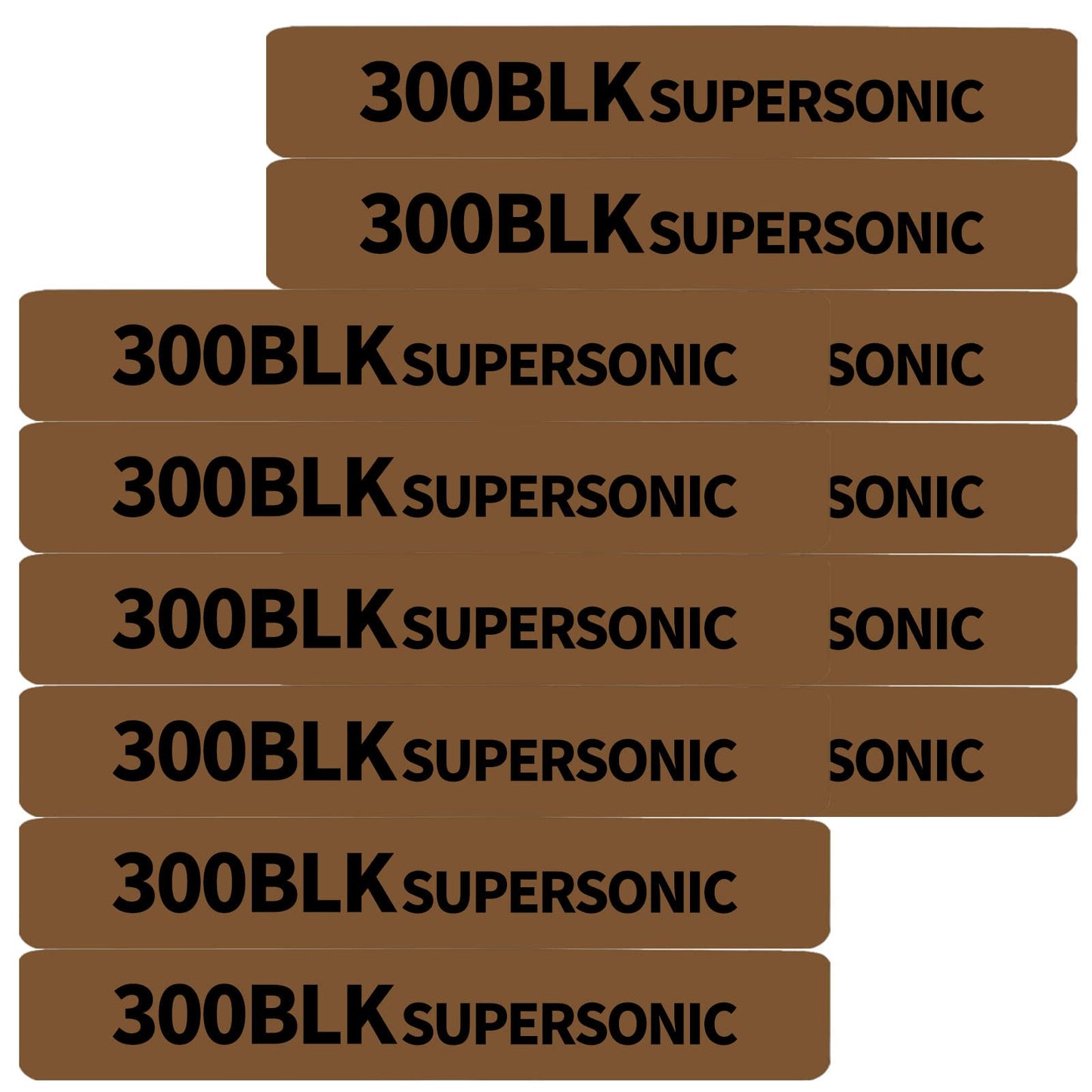 12 Pack Miaozhun 300 BLK Supersonic Magazine Marking Bands .300 Blackout Supersonic Magazine Caliber Identification(Coyote Brown-Black)