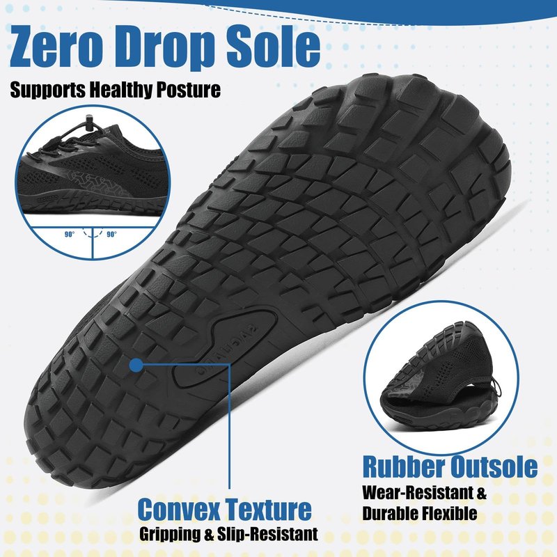 SAGUARO Barefoot Shoes Women Wide Toe Box Trail Running Shoe Womens for Walking Gym Training Sneakers Size 8 Women/6 Men
