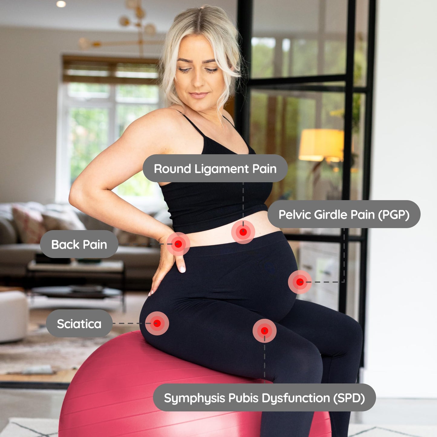 BABYGO Birthing Ball - Pregnancy Yoga Labor & Exercise Ball & Book Set Trimester Targeting, Maternity Physio, Birth & Recovery Plan Included Anti Burst Eco Friendly (Oatmeal, 65cm - 4'8" - 5'10")