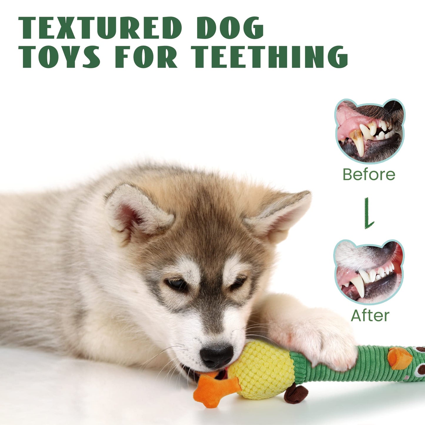 Nocciola 2 in 1 Easter Duck Dog Toy with a Large Rubber Squeaker - Tough Durable Stuffed Squeaky Crinkle Chew Toys for Aggressive Chewers, Medium and Large Breeds