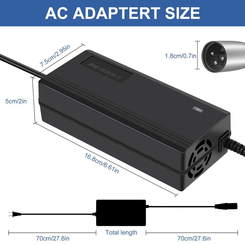 24V(Max 29.4V) 2A 3-Pin XLR Charger for Electric Scooter,Wheelchairs,Go-Go Elite Traveller,Jazzy Power Chair, Pride Mobility, Shoprider, iZip, eZip,Drive Medical, Bladez, Elite Traveller,Plus HD US