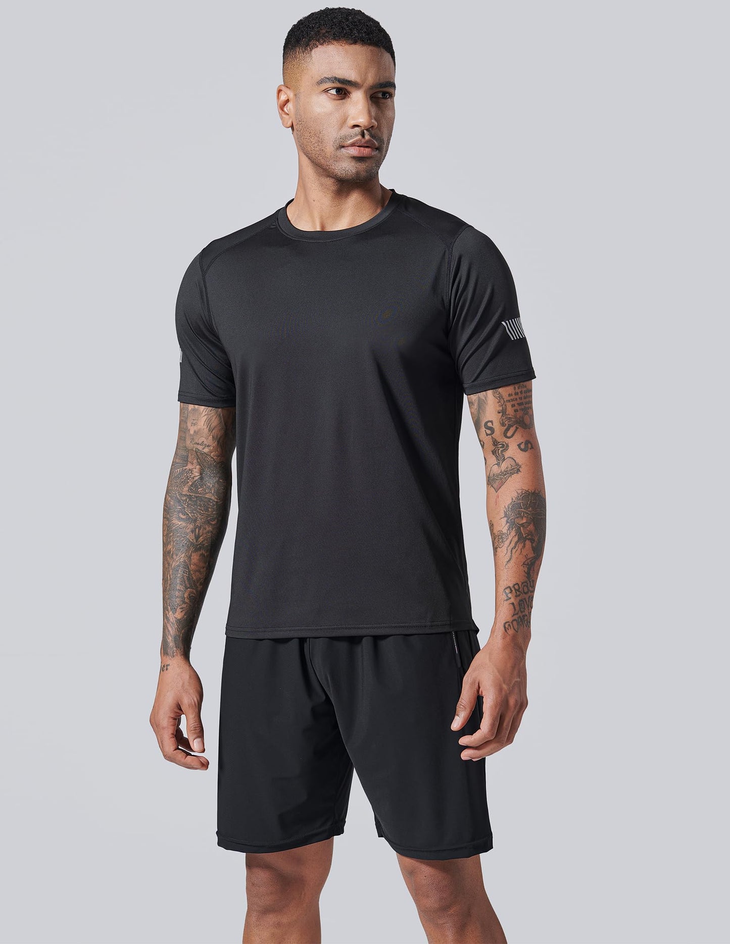 5 Pack Men’s Active Quick Dry Crew Neck T Shirts | Athletic Running Gym Workout Short Sleeve Tee Tops Bulk (Set 3, 4X-Large)