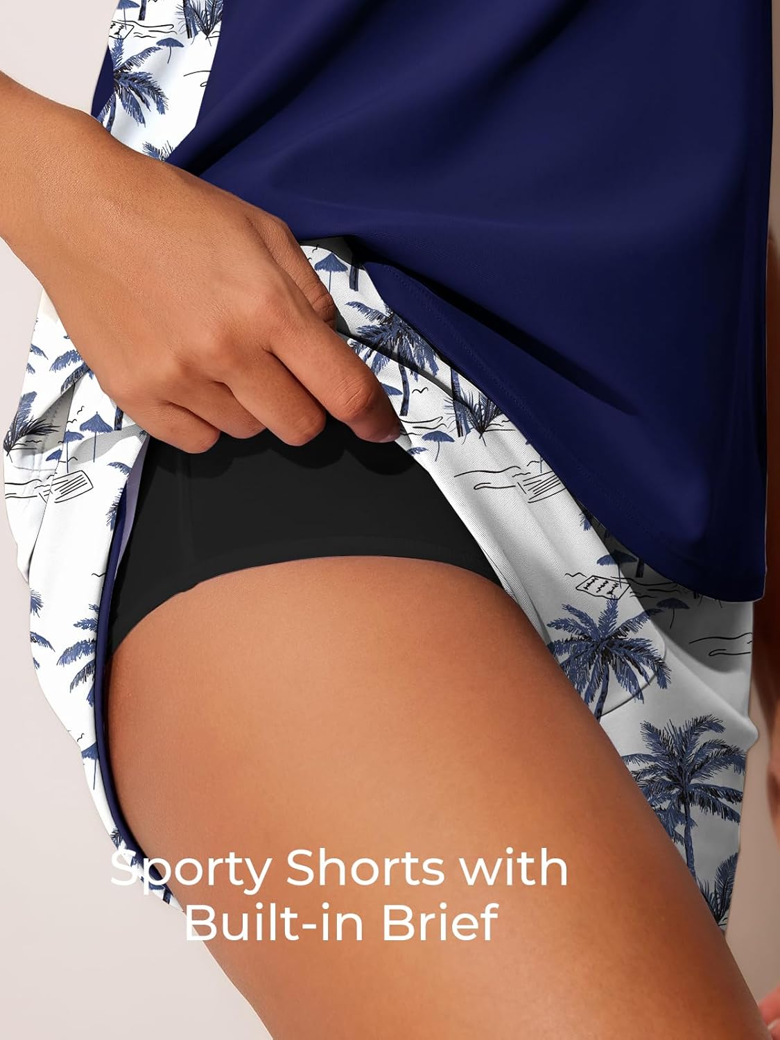 Tankini Swimsuits for Women - Tummy Control Blouson Two-Piece with Sporty Pockets | Summer Mae