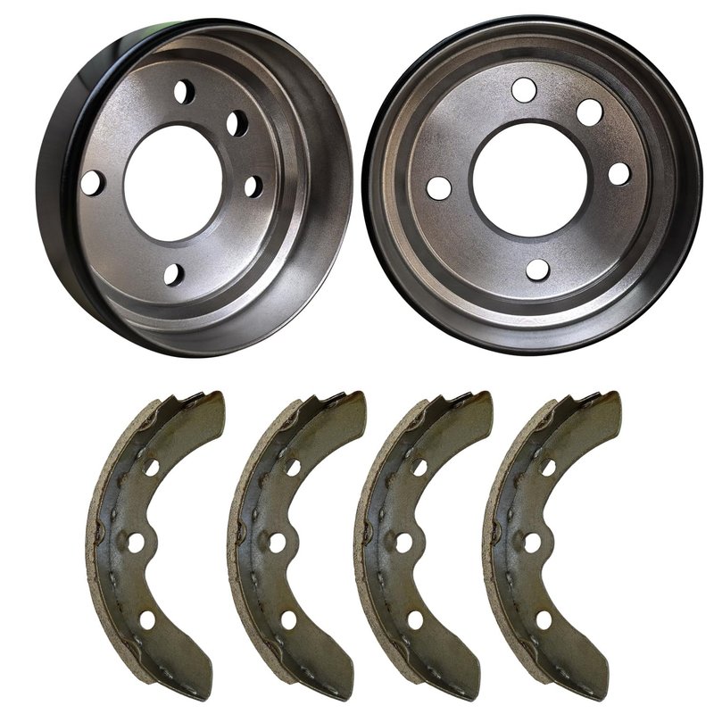Vanlison Golf Cart Brake Drum & Brake Pads & Shoe Spring Repair Kit - Compatible with 1981-1994 Club Car DS villager 6 & villager 8 (OEM #1011137, 101146302, 1011466)