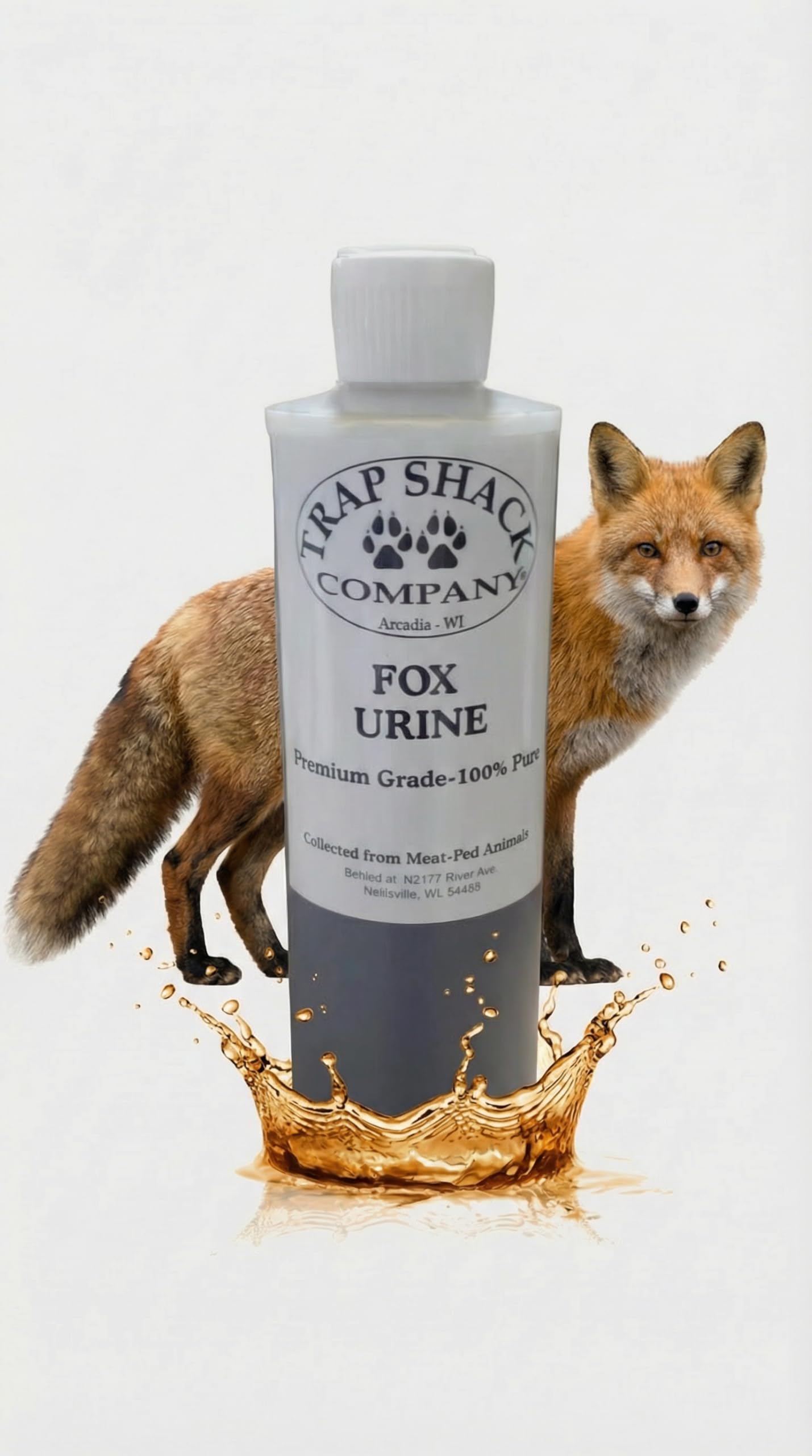 Fox Urine Trap Shack Pure 100% Red Fox Urine American Owned and Operated 16 oz Uncut Full Strength Protect Your Garden with Real Predator Urine Easy to Use Squeeze Bottle