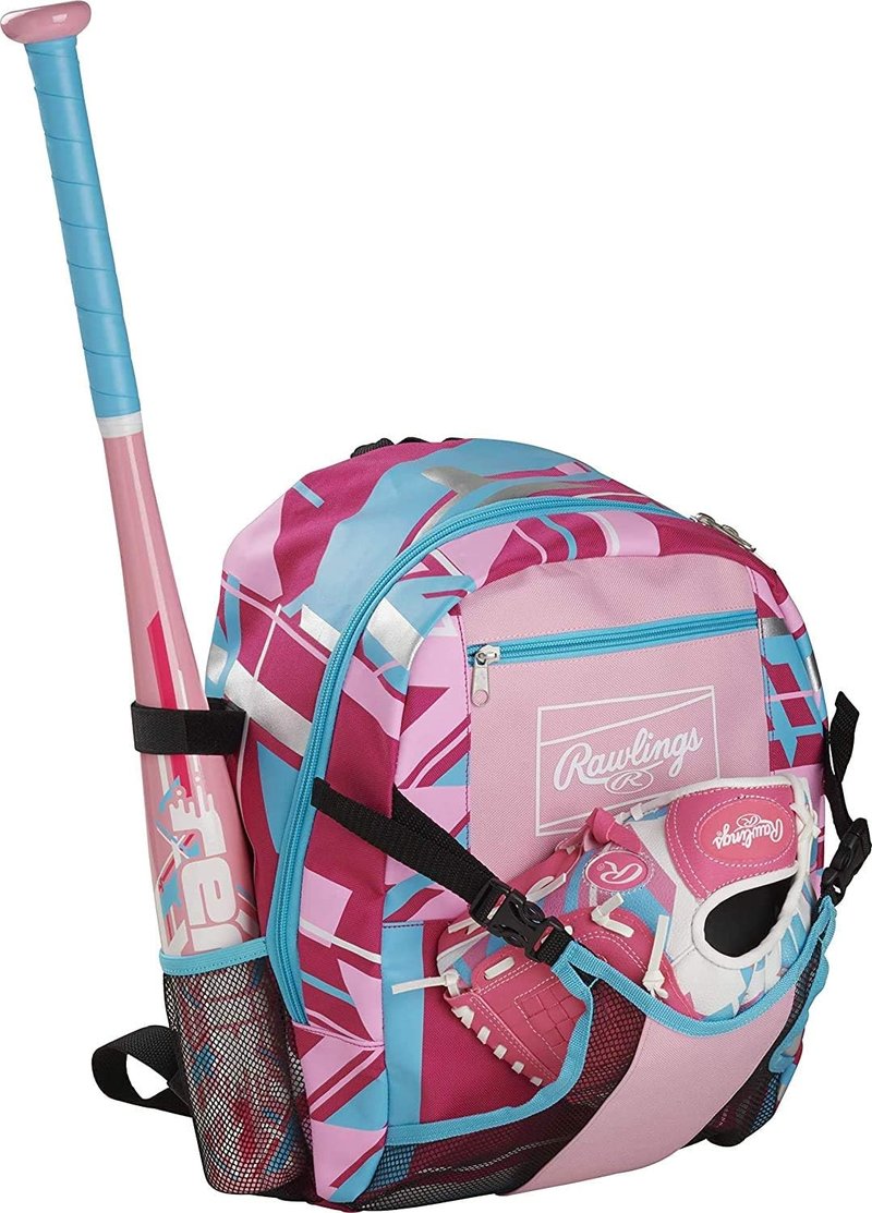 Rawlings T-Ball & Youth Baseball Backpack - Stylish Pink Equipment Bag for Kids