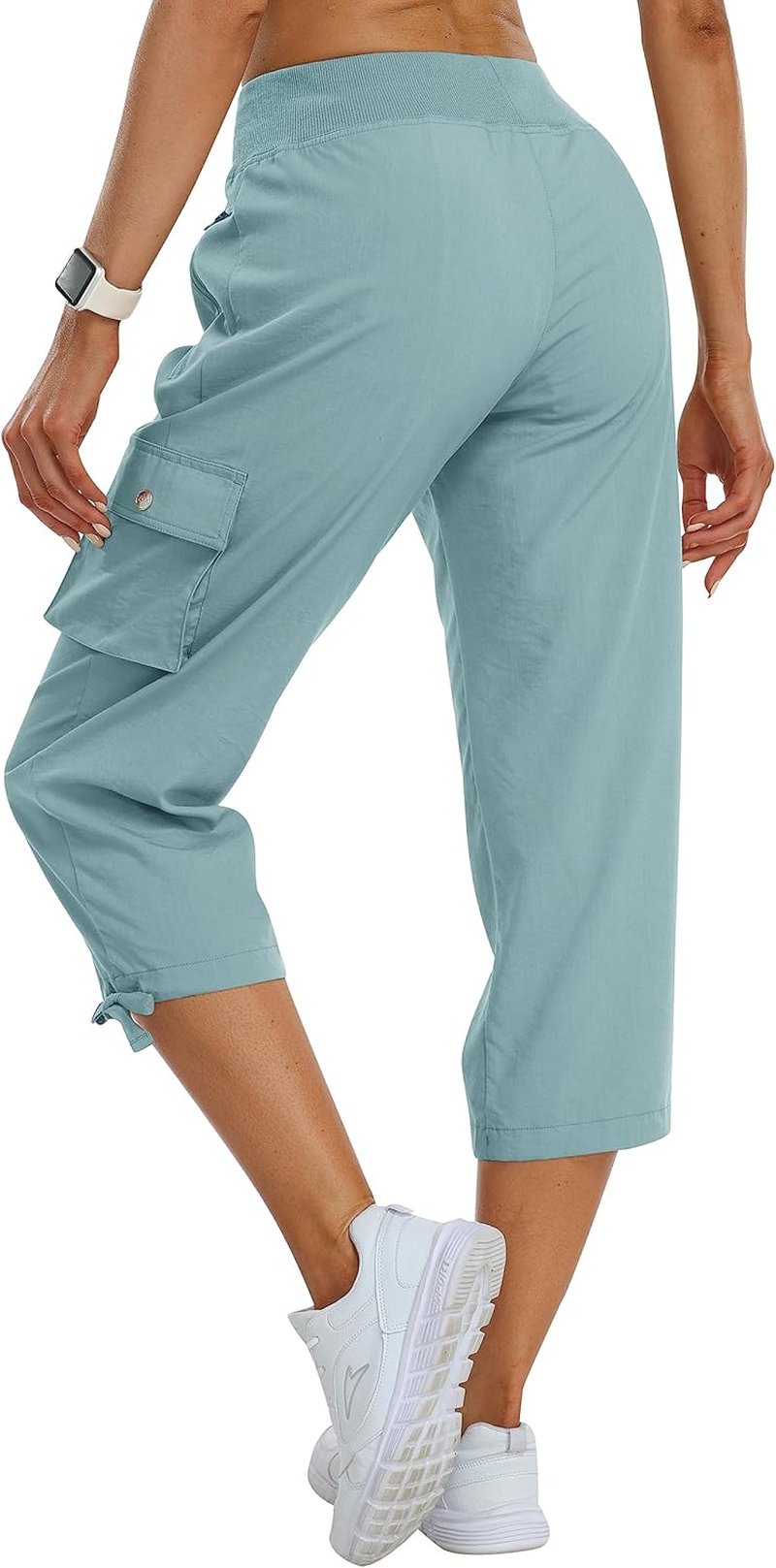 Women's Cargo Capris - Lightweight Quick-Dry Hiking Pants for Summer | Loose Fit Casual Travel Style