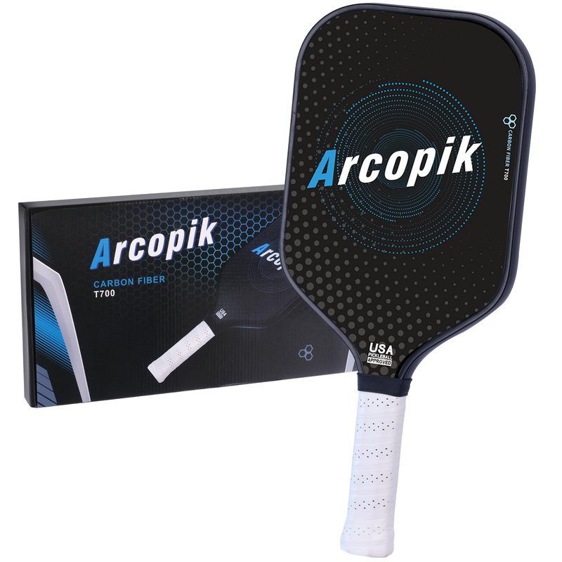 Pickleball Paddles, Carbon Fiber Pickleball Paddle with 16mm HComb Core, T700 High Spin Power | Anti-Slip Comfort Grip | Ultra Light | Powerful Pickleball Racket for Pros & Beginners