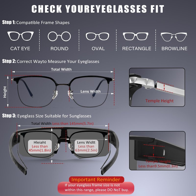 GRFISIA Polarized Fit Over Glasses Sunglasses for Men Women, UV Protection Sports Wrap Around for Driving Cycling Fishing