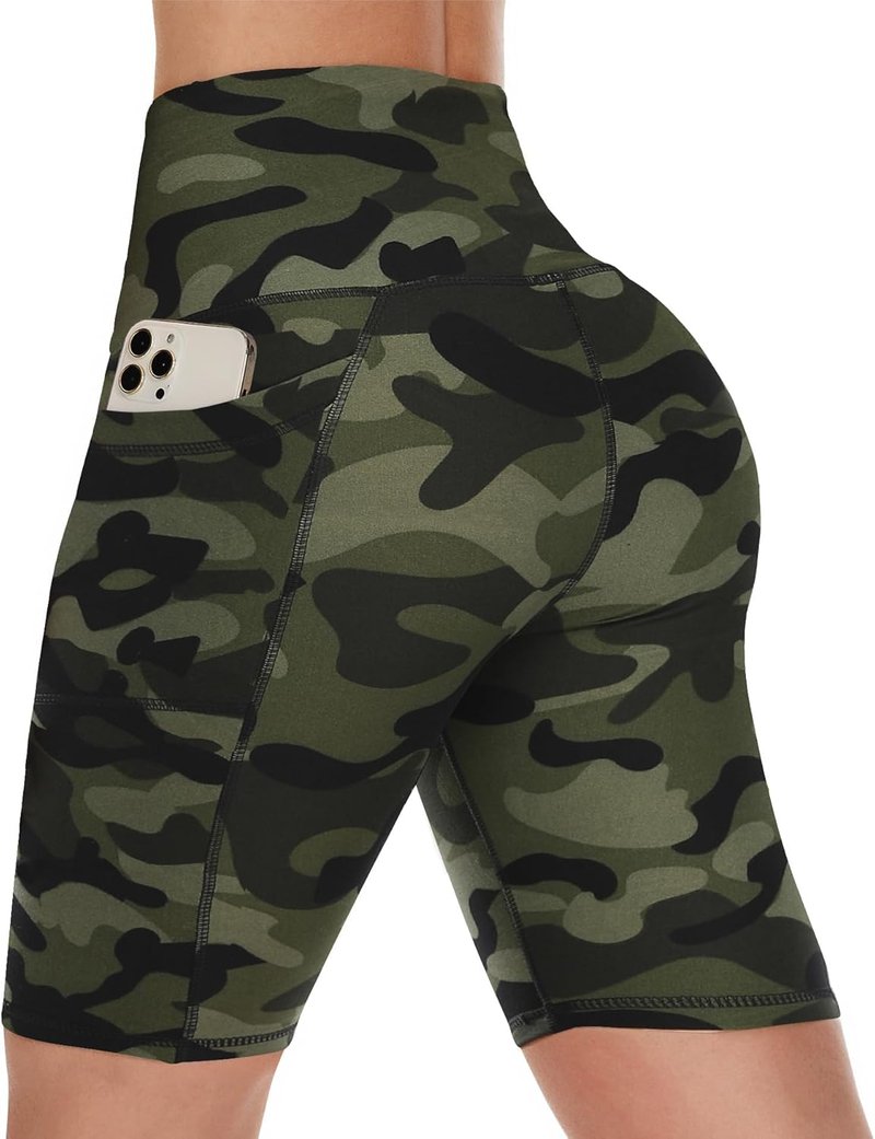 Biker Shorts for Women - High Waisted Spandex with Pockets | Tummy Control Gym & Yoga Shorts - 3"/5"/8" Sizes