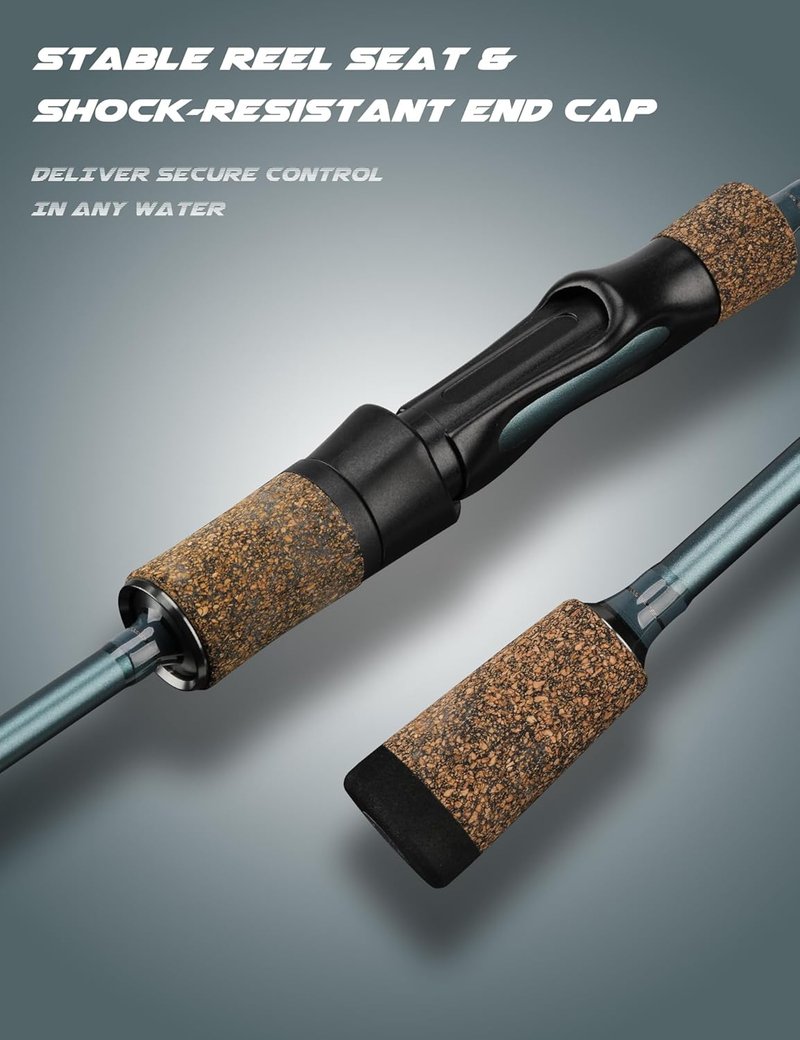 **Ultralight Trout Fishing Rod - Reinforced Carbon Fiber, 2-Piece Travel Design | Sensitive Freshwater & Light Saltwater Spinning Rod**